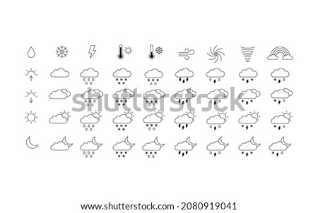  A set of weather-themed icons