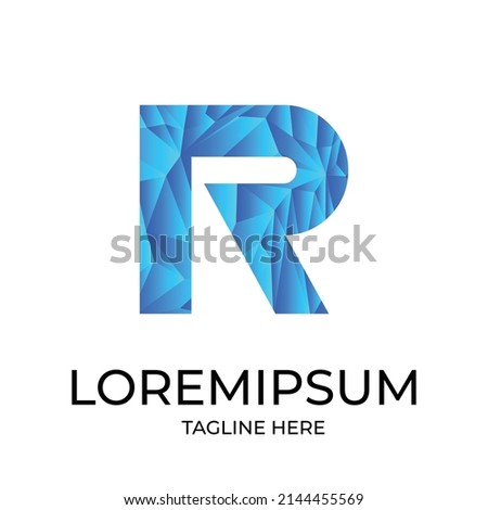 R Abstract Letters logo monogram Stok fotoğraf © 