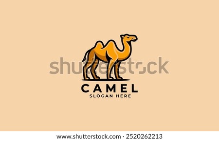 Stylized camel logo design in a minimalistic style.