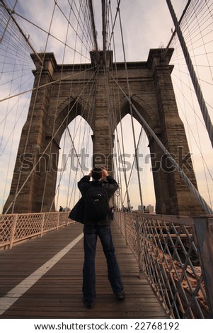 A tourist as he captures his own memories of New York City