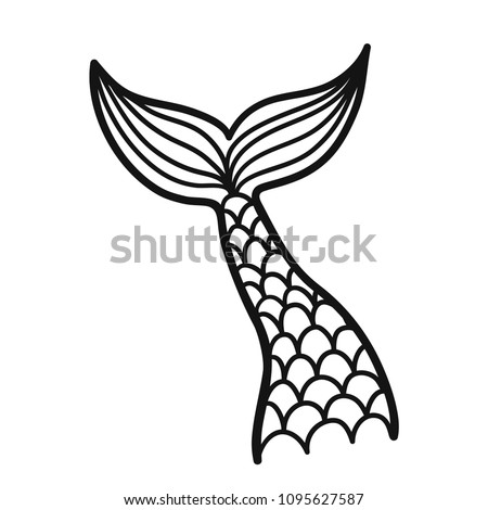 Free Free 136 Outline Mermaid Tail Svg SVG PNG EPS DXF File