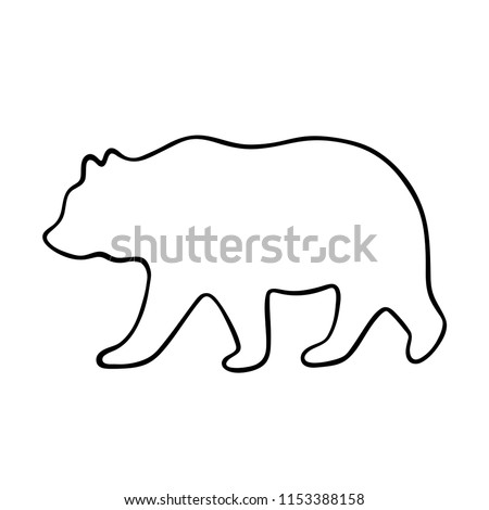 Outline Of Bear | Free download on ClipArtMag