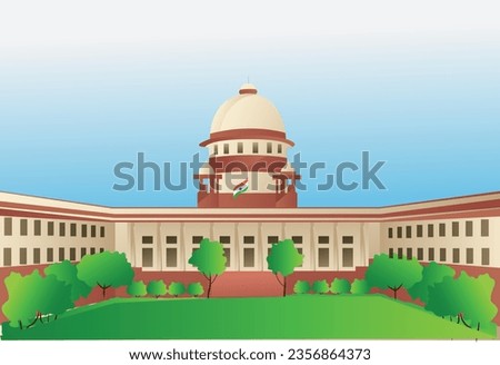 New Delhi, India-May 4 2023: An illustration of Supreme court of India. 