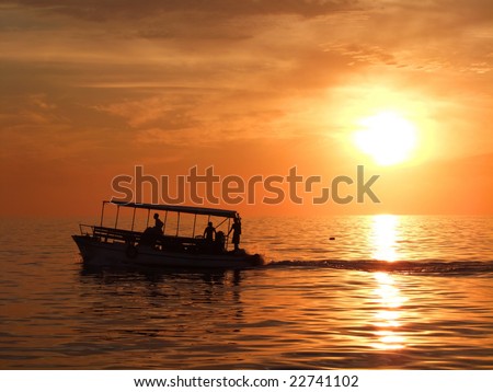 Boat Crossing the sun border , Amchit, lebanon