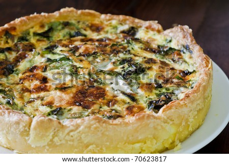 Roquefort Cheese And Spinach Quiche Stock Photo 70623817 : Shutterstock
