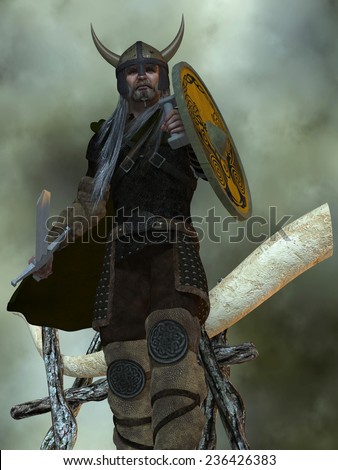 Viking Man - The Viking civilization were a seafaring people from Northern Europe who colonized such places as Greenland, Iceland and Eastern Canada.
