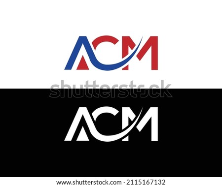 Creative letters ACM Logo Design Icon Symbol Vector Template.
