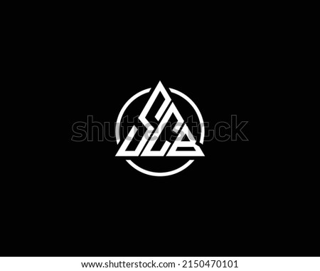 Triangle SCB Letter Logo Design Monogram Vector illustration.