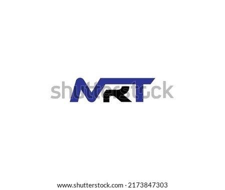 Simple Letter MRT Logo Design Concept Vector Symbol illustration.