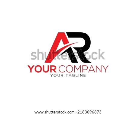 AR Logo Simple Design Concept Vector Symbol illustration.