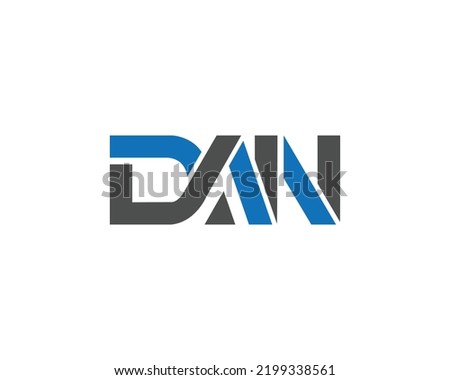 Letter DAN Logo Concept Flat Vector Logo Design Template Element.