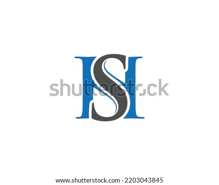 SH And HS Alphabet Letters Abstract Logo Design Icon Monogram Elegant Luxury Vector Concept. Stock fotó © 