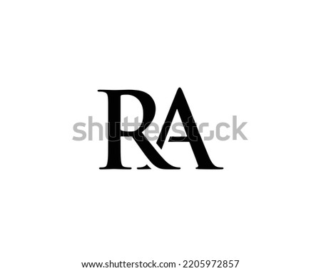 Minimalist RA Letter Initial Logo Design Template Vector Illustration. Stock fotó © 
