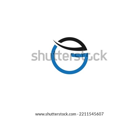 Letter EG And GE Logo Template Design Illustration Editable Resizable Round Circle Vector Concept.