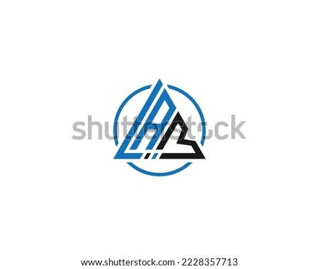 Letter LAM Triangle Icon Design Simple Logo Template Vector Illustration.