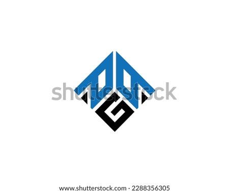 Abstract Style Letter PPG And GPP Creative Logo Design Element Unique Vector Illustration.