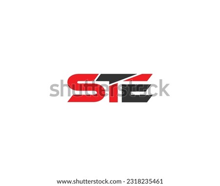 STE letter logo unique modern trendy speedy sports brand initial icon vector template.
