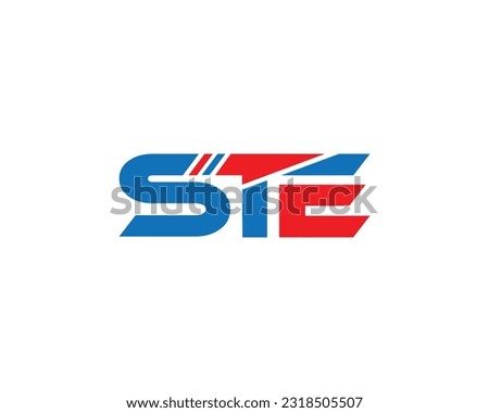 Letter STE logo icon design template vector element.