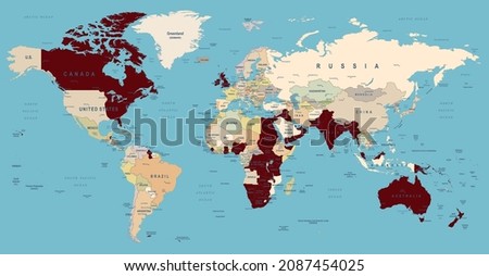 vector map of the British Empire