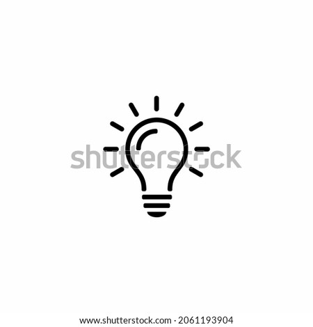 Light Bulb line icon vector, terisolasi pada latar belakang putih. Tanda ide, solusi, konsep berpikir. Lampu listrik pencahayaan. Listrik, bersinar. Gaya datar trendi untuk desain grafis, situs Web, U Сток-фото © 