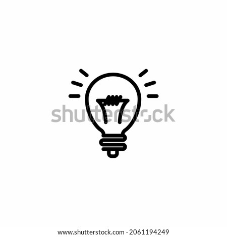 Light Bulb line icon vector, terisolasi pada latar belakang putih. Tanda ide, solusi, konsep berpikir. Lampu listrik pencahayaan. Listrik, bersinar. Gaya datar trendi untuk desain grafis, situs Web, U