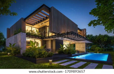 Similar – Image, Stock Photo Facades of dwelling buildings in residential district