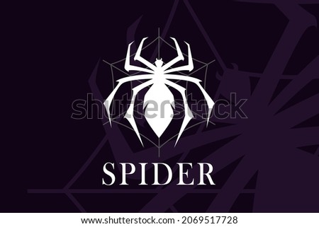 Spider Man Insect Arthropod symbol logo design silhouette Stock foto © 