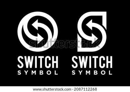 Initial Letter S Switch, Hexagon with Arrows Path Traffic Swap Exchange logo

