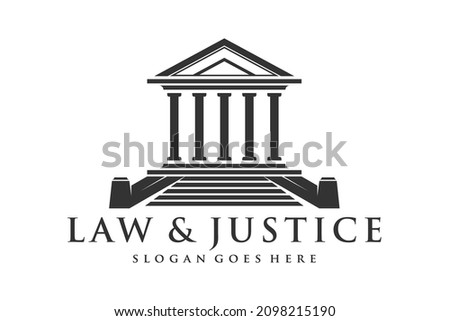 Court Legal Bank Office Government Building logo design
