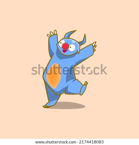 Premiium vector l set bundle Cool and cute monster inc design. vector illustration icon