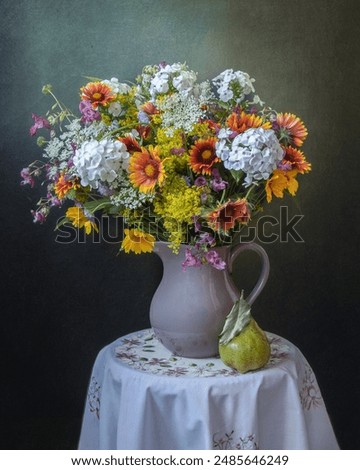 Similar – Image, Stock Photo Still life with a beautiful bouquet of flowers