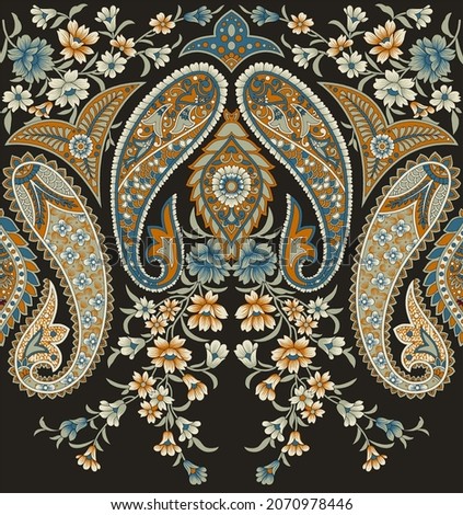paisley motif design paisley border textile design