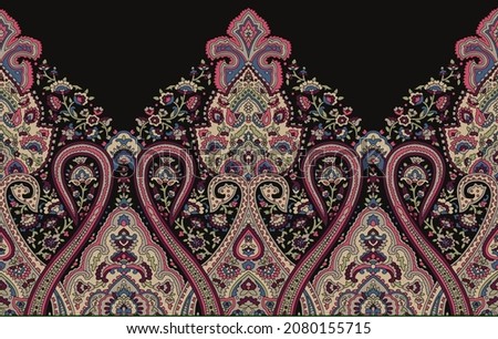 new border design with beautiful color tones paisley border design art seamless border  design stock illustration new traditional border designs for textile prints