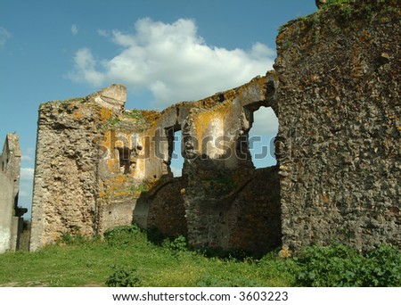 Old ruins of old castle in Portugal