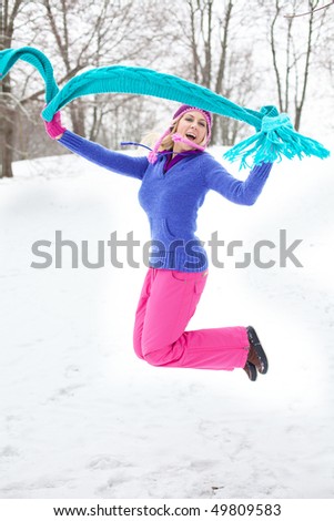 Pink fairy in winter