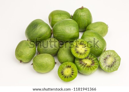 nergi mini kiwi berries on white background Photo stock © 
