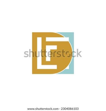 DLF logo letter . Logo monogram DLF