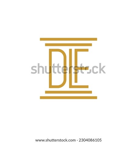 DLF logo letter . Logo monogram DLF