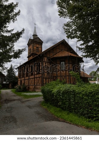 19th century neo-Gothic church in Marzęcino, Żuławy, northern Poland Zdjęcia stock © 