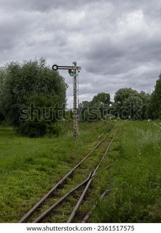 A small forgotten railway station, Rybina, northern Poland Zdjęcia stock © 