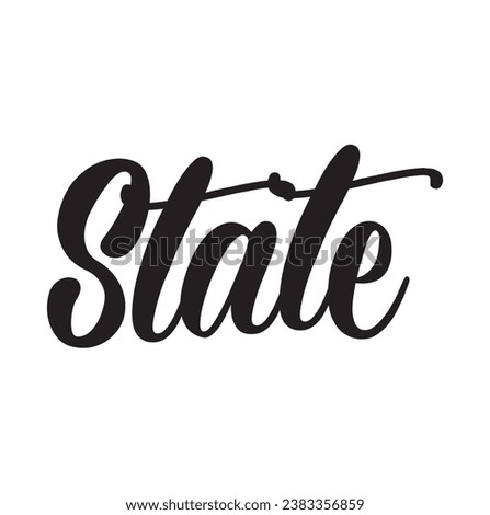 state text on white background.