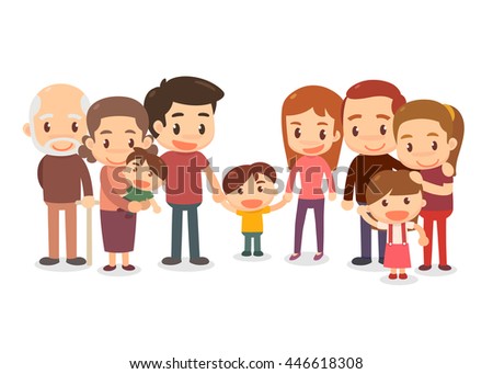 Big Family. Stock Vector Illustration 446618308 : Shutterstock