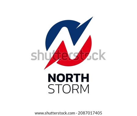 Initial Letter N or North Storm Editable Logo Template