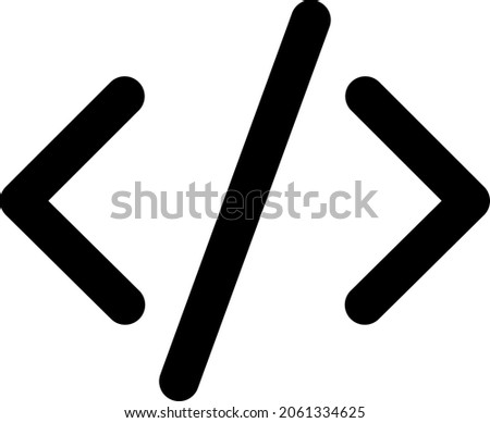 code icon line vector a