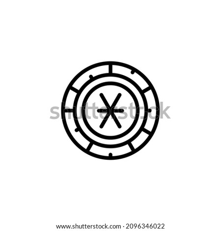 Denarius, coin, money icon. Element of finance signs. Premium quality graphic design icon. Signs and symbols collection icon for websites, web design
