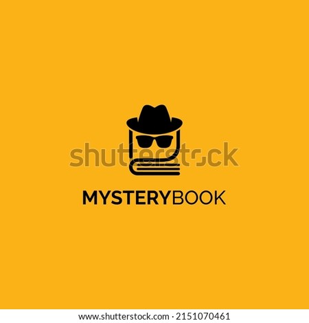 its very simple and clean logo design, Myster book logo 