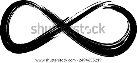 Infinity sign on a transparent background. Grunge infinity sign. Grunge infinity sign on a chessboard of gray and white squares. Infinity sign combines deep meaning with a unique visual style.