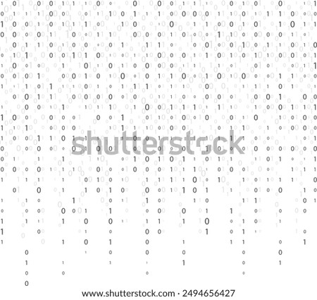 Stream binary code. Binary code matrix. Background on screen from numbers 0 and 1. Computer matrix. Numbers on screen. Binary code. Graphic data, decryption, algorithm, encryption element.