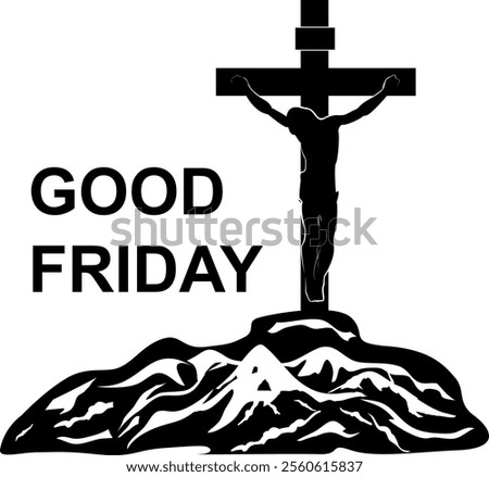 Good friday. Cross religious symbol. Crucifixion and resurrection Jesus Christ.