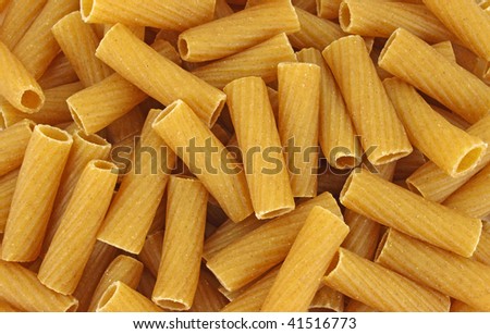 Close view of wheat pasta